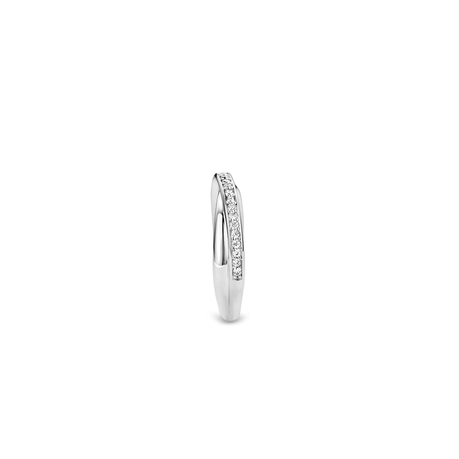 Ti Sento Sterling Silver Ring with Cubic Zirconia (Size 54)