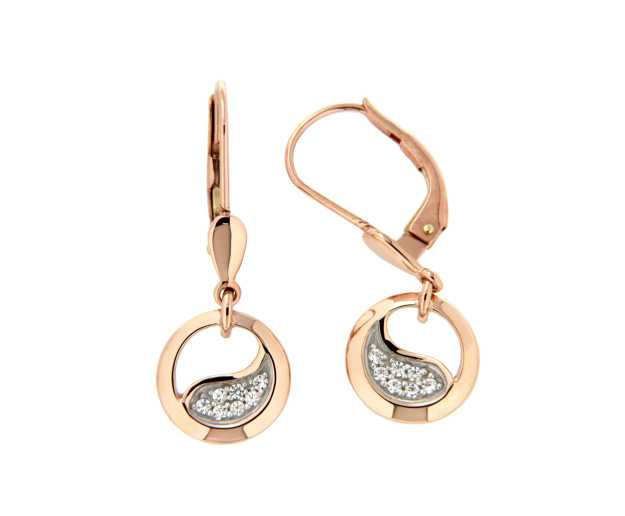9ct Yellow Gold Round CZ Halo Stud Earrings