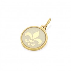 Two Tone Fleur de Lis Charm