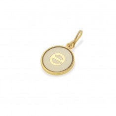 Two Tone Initial E Charm
