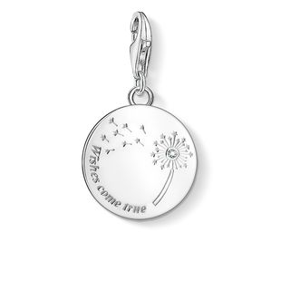 Thomas Sabo Sterling Silver Dandelion Wishes Come True Charm with Cubic Zirconia