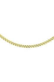 9ct Yellow Gold Adjustable Diamond Cut Curb Chain