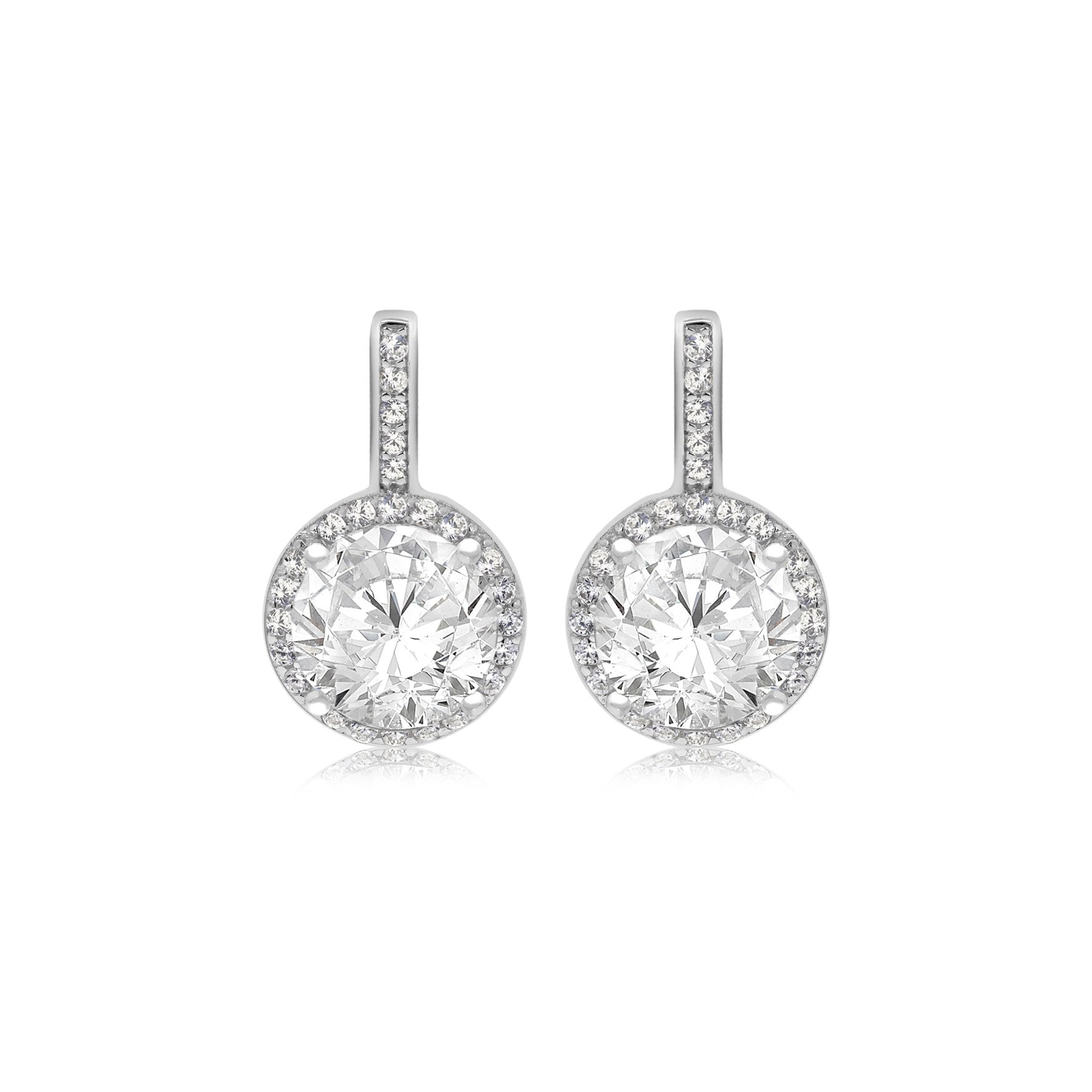 Sterling Silver Cubic Zirconia Drop Earrings
