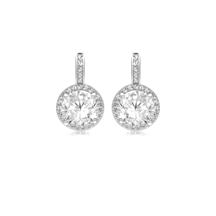 Sterling Silver Cubic Zirconia Drop Earrings