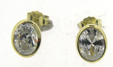 9ct Yellow Gold Diamond Drop Earrings