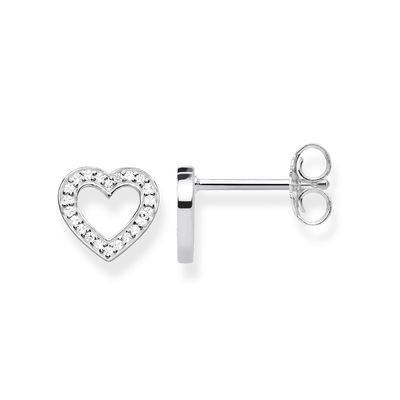 SS/CZ Heart Lrg Stud Ergs