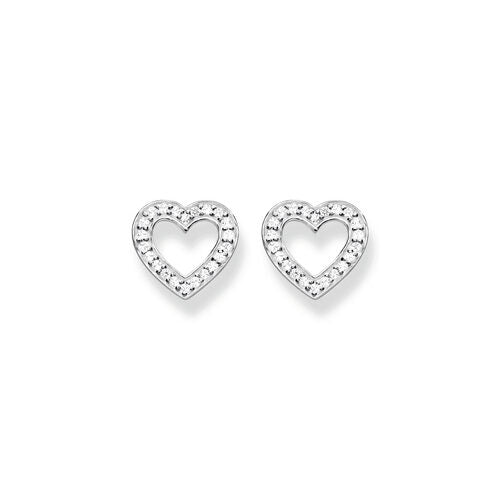 Thomas Sabo Heart Large Stud Earrings, Sterling Silver & CZ
