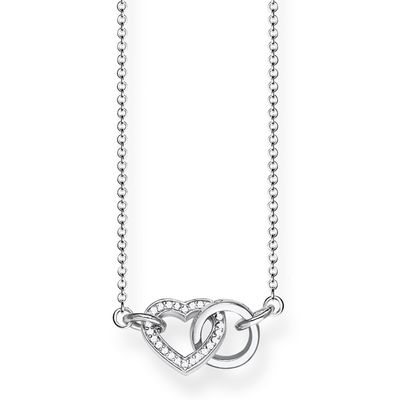 Thomas Sabo Sterling Silver & Cubic Zirconia Together Heart Necklace