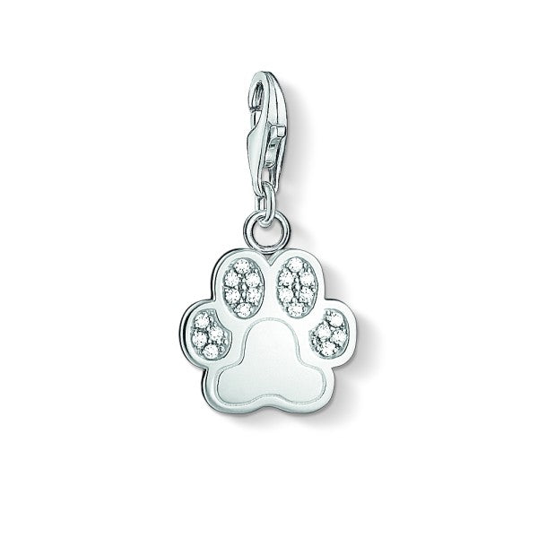 SS CZ Paw Charm