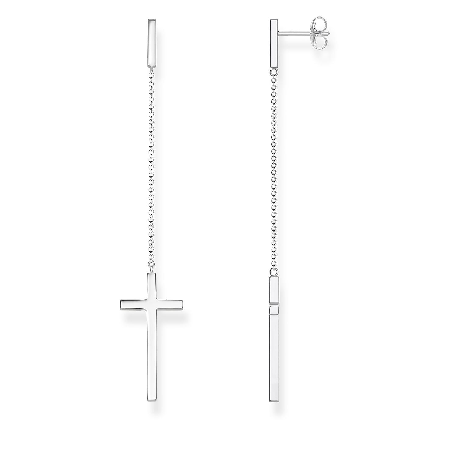 Thomas Sabo Sterling Silver Cross Drop Earrings