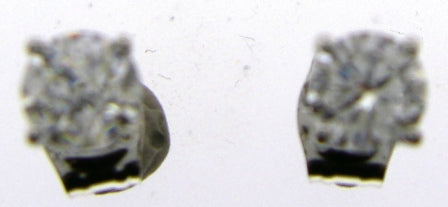 9ct White Gold 5mm Four-Claw CZ Stud Earrings