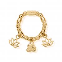 Yellow Gold Plated Sterling Silver Zen Ring