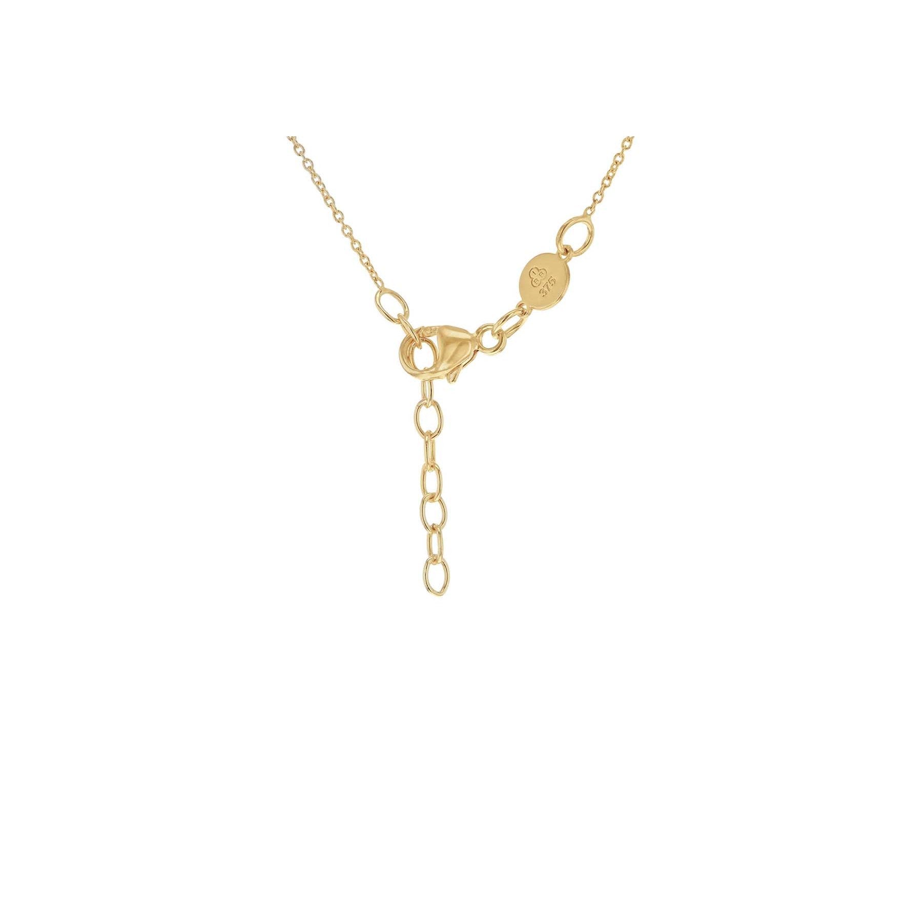 9ct Yellow Gold Compass & Belcher Chain Necklace