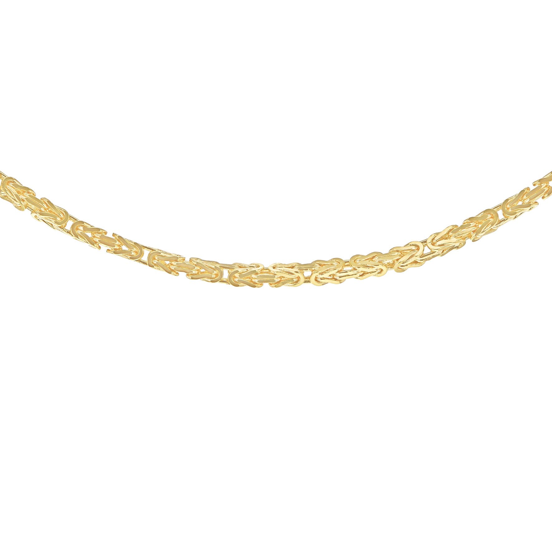 9ct Yellow Gold Mini Square Byzantine Chain