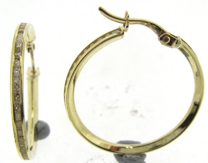 Elegant 9ct Yellow Gold Twisted Hoop Earrings