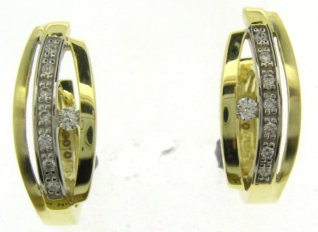 Elegant 9ct Yellow Gold Wide Round Hoop Earrings