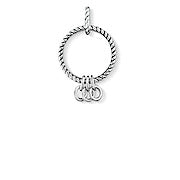 Thomas Sabo Sterling Silver Blackened Charm Carrier