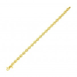 9ct Yellow Gold Flat Oval Hinge Bangle