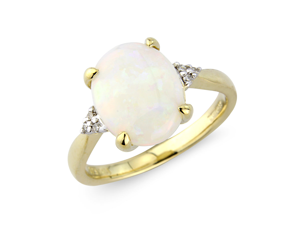 9Y Dia/Ovl Opl Ring D0.03ct