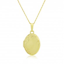 9Y Oval Hand Engraved Pndt