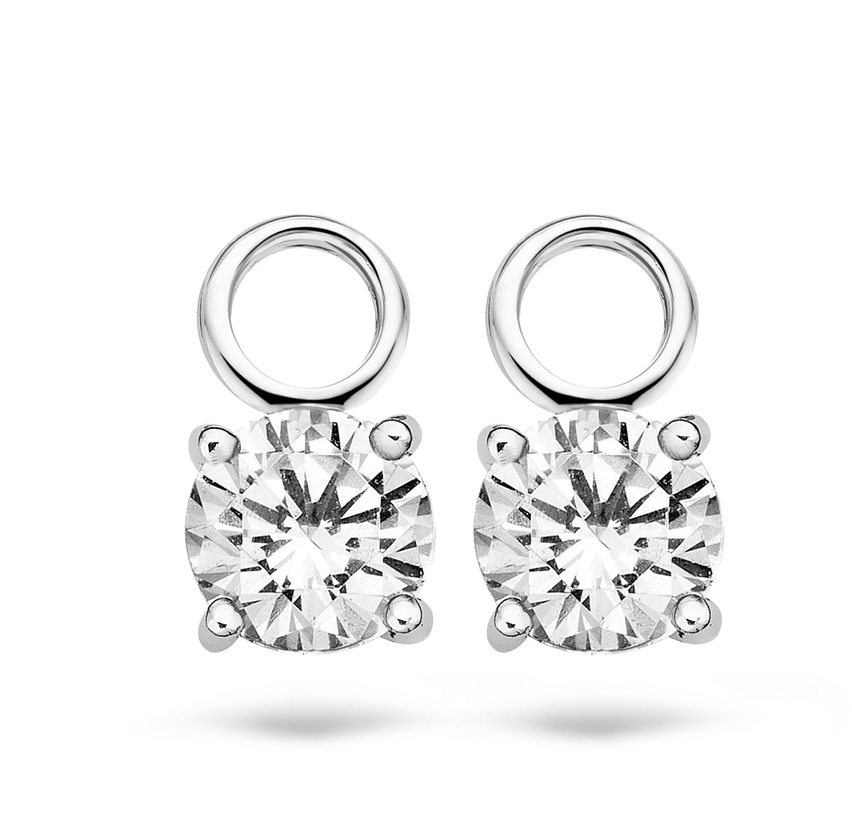Blush 9ct White Gold CZ Earcharm