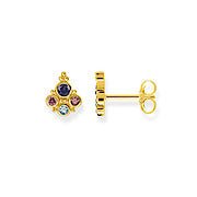 Thomas Sabo Yellow Gold Plated Multicol Cubic Zirconia Stud Ergs Earrings