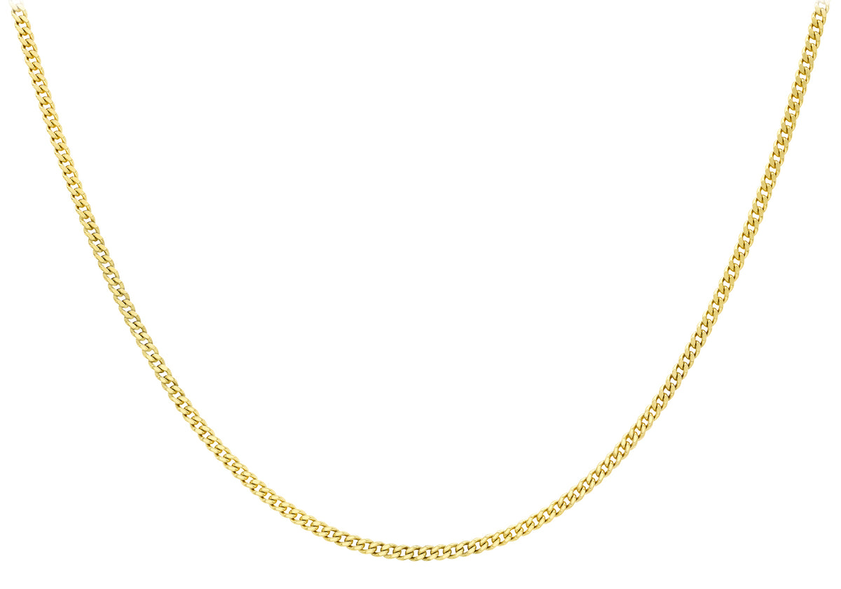 9ct Yellow Gold Adjustable Curb Chain