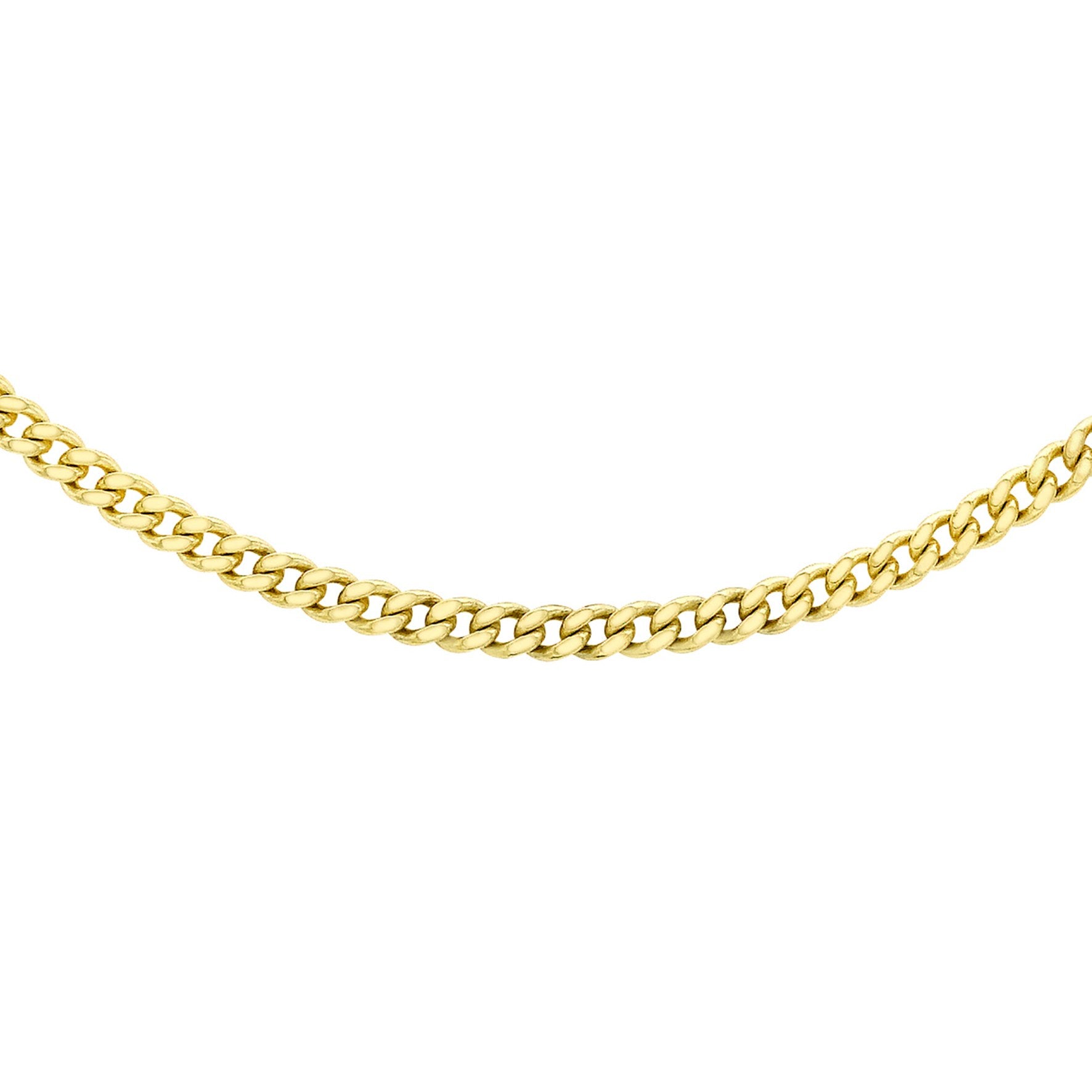 9ct Yellow Gold Adjustable Curb Chain