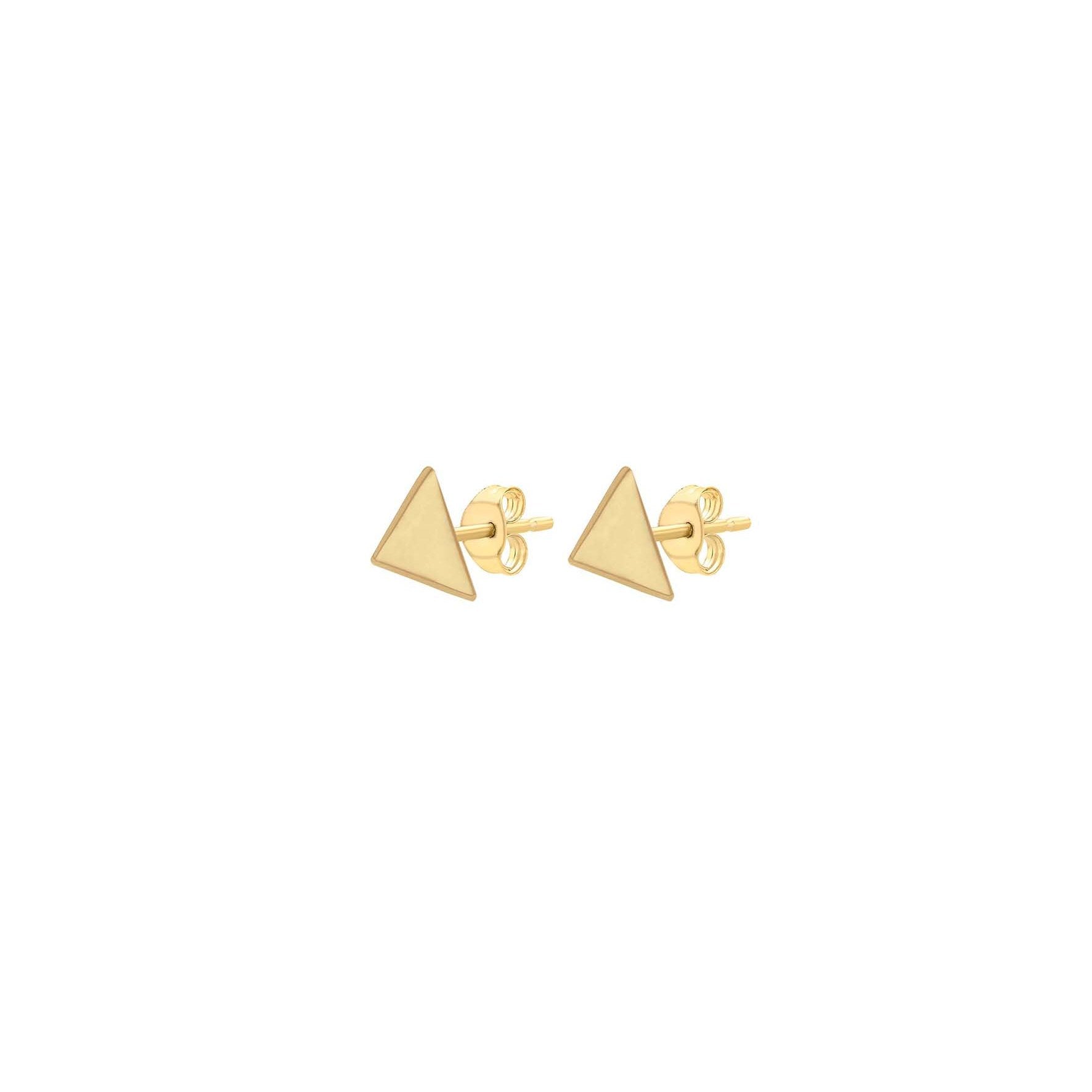 9ct Yellow Gold Elongated Pyramid Stud Earrings