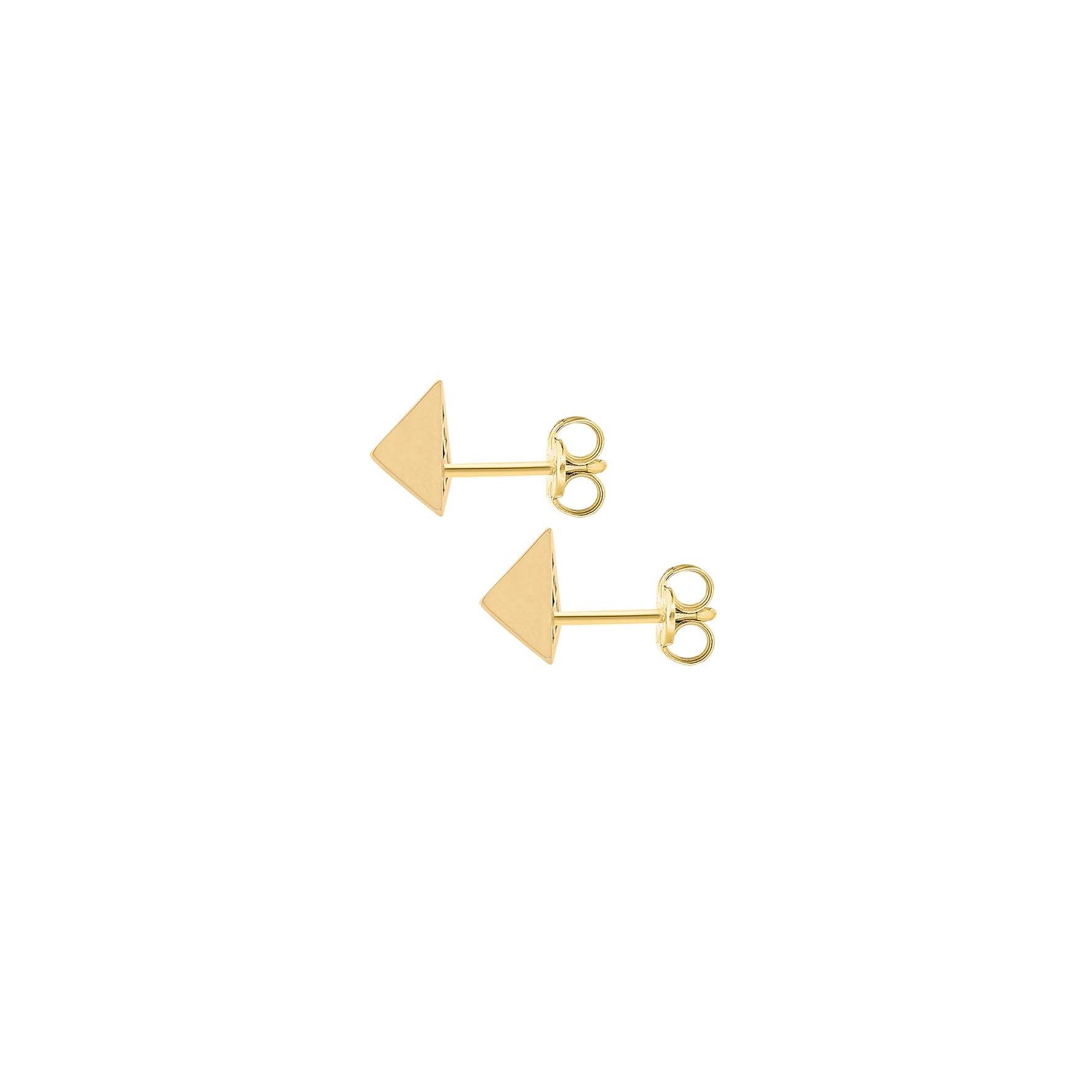 9ct Yellow Gold Elongated Pyramid Stud Earrings