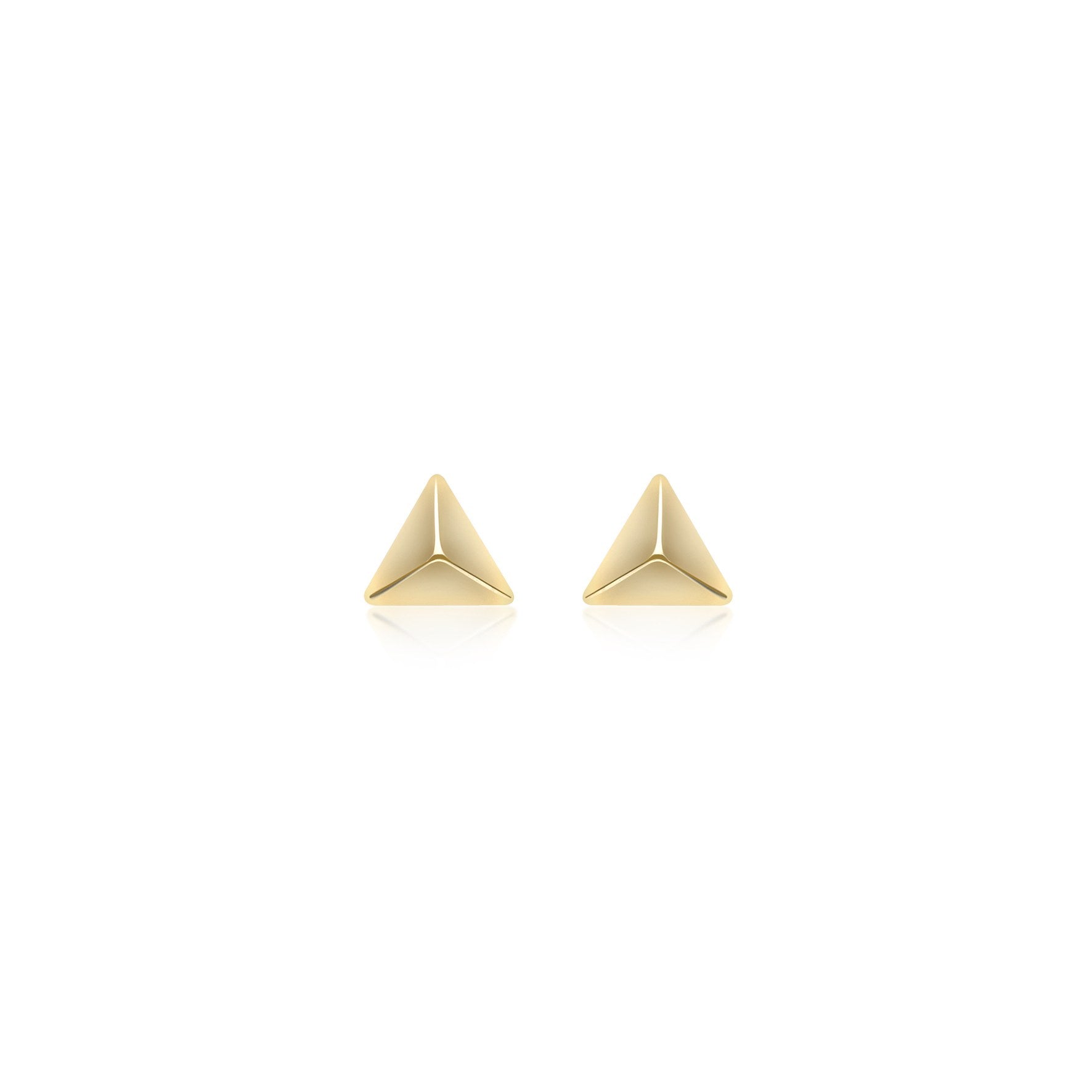 9ct Yellow Gold Elongated Pyramid Stud Earrings