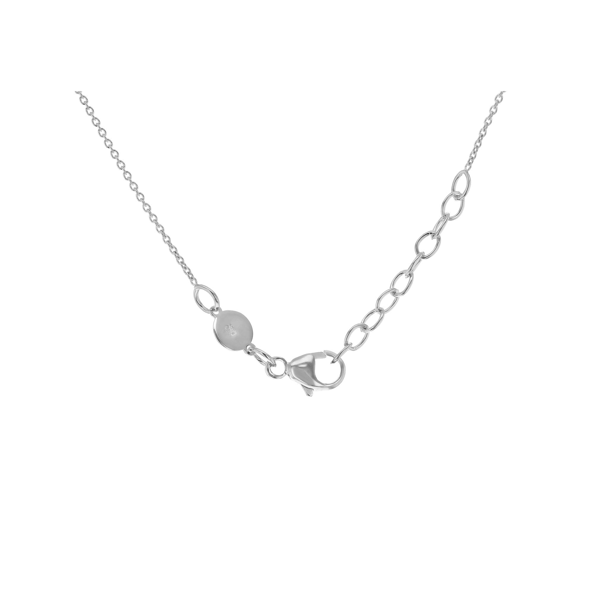 9ct White Gold Large Vertical Bar Pendant