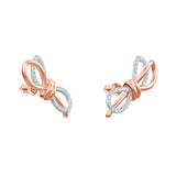 Swarovski Lifelong Bow Pierced Earrings - White