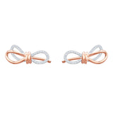 Swarovski Lifelong Bow Pierced Earrings - White