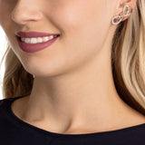 Swarovski Lifelong Bow Pierced Earrings - White