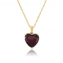 9Y Heart Brazilian Garnet Pndt