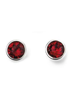 Sterling Silver July Birthstone Earrings