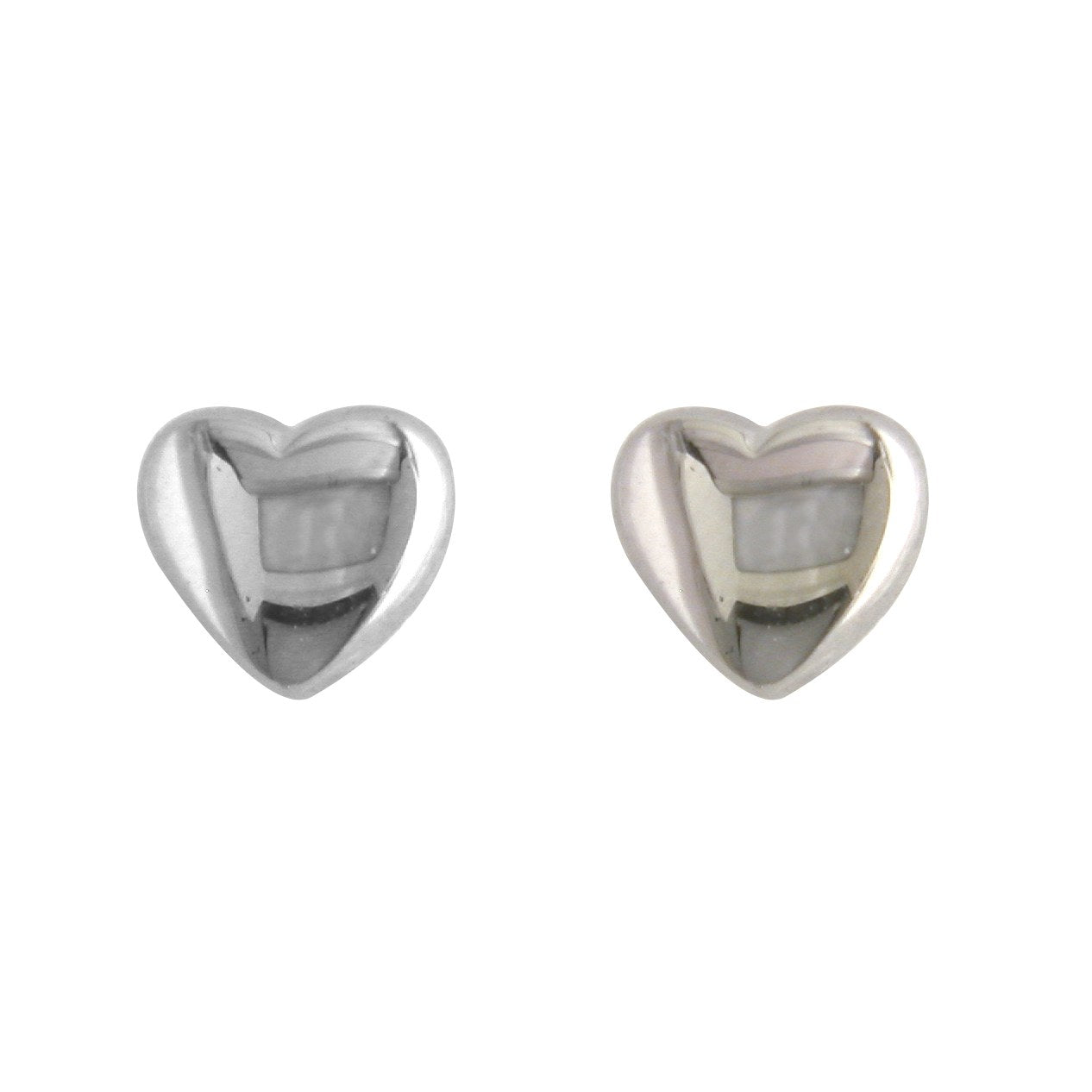Sterling Silver Solid Heart Stud Earrings