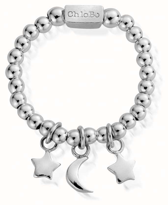 Sterling Silver Triple Night Sky Ring