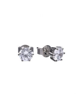 Diamondfire Sterling Silver 6 Claw CZ Earrings 0.50ct