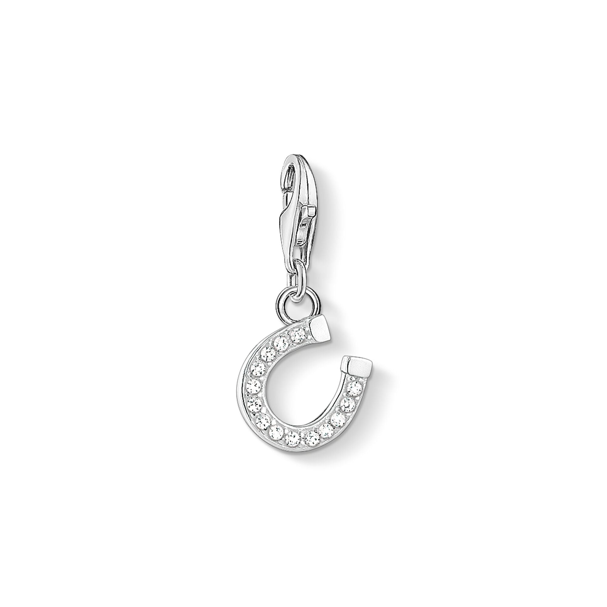SS CZ Horseshoe Charm