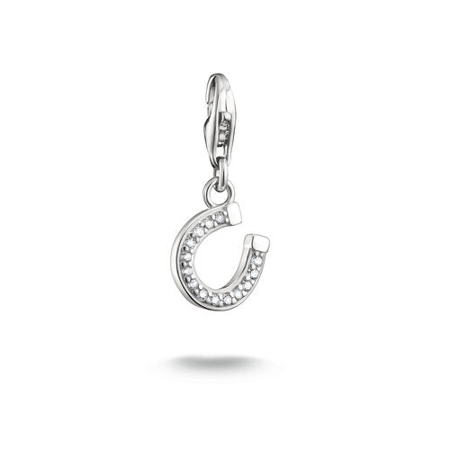 Thomas Sabo Sterling Silver CZ Horseshoe Charm