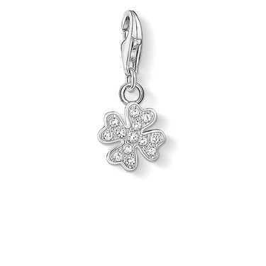 Thomas Sabo Sterling Silver Cloverleaf Charm with Cubic Zirconia