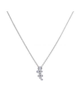 Diamondfire Sterling Silver Bubble CZ Pendant