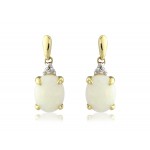 Exquisite 9ct Yellow Gold Emerald Earrings