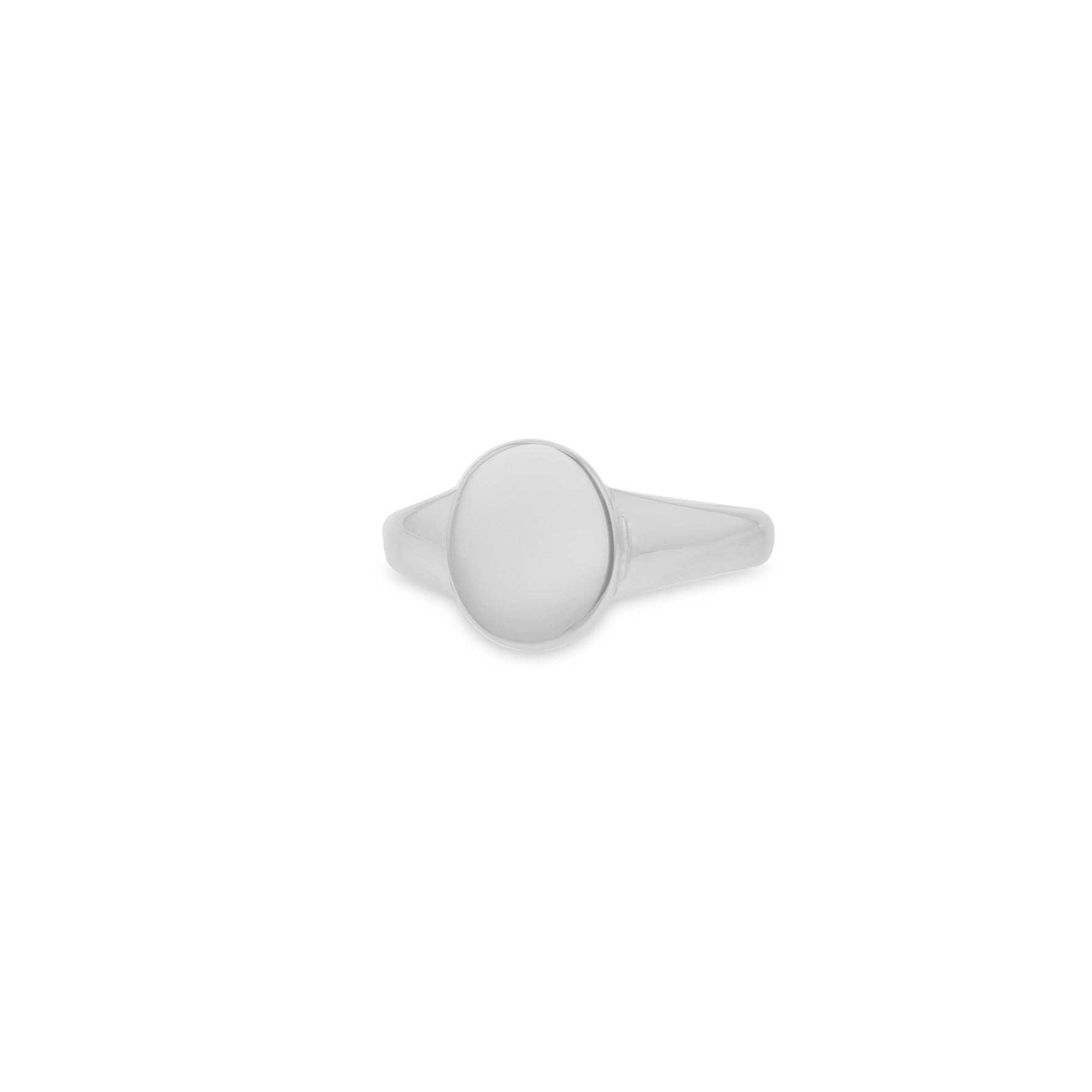 Sterling Silver Oval Signet Ring