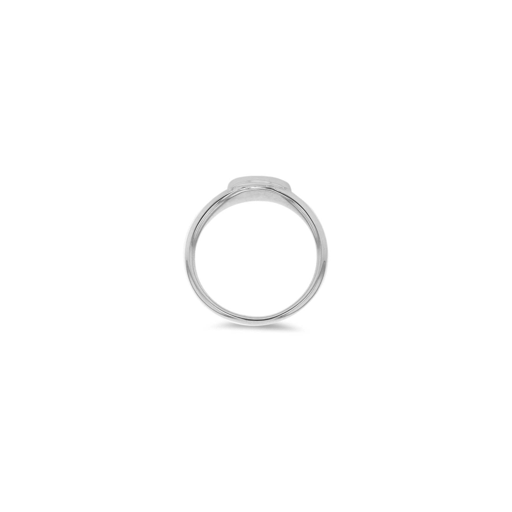 Sterling Silver Oval Signet Ring
