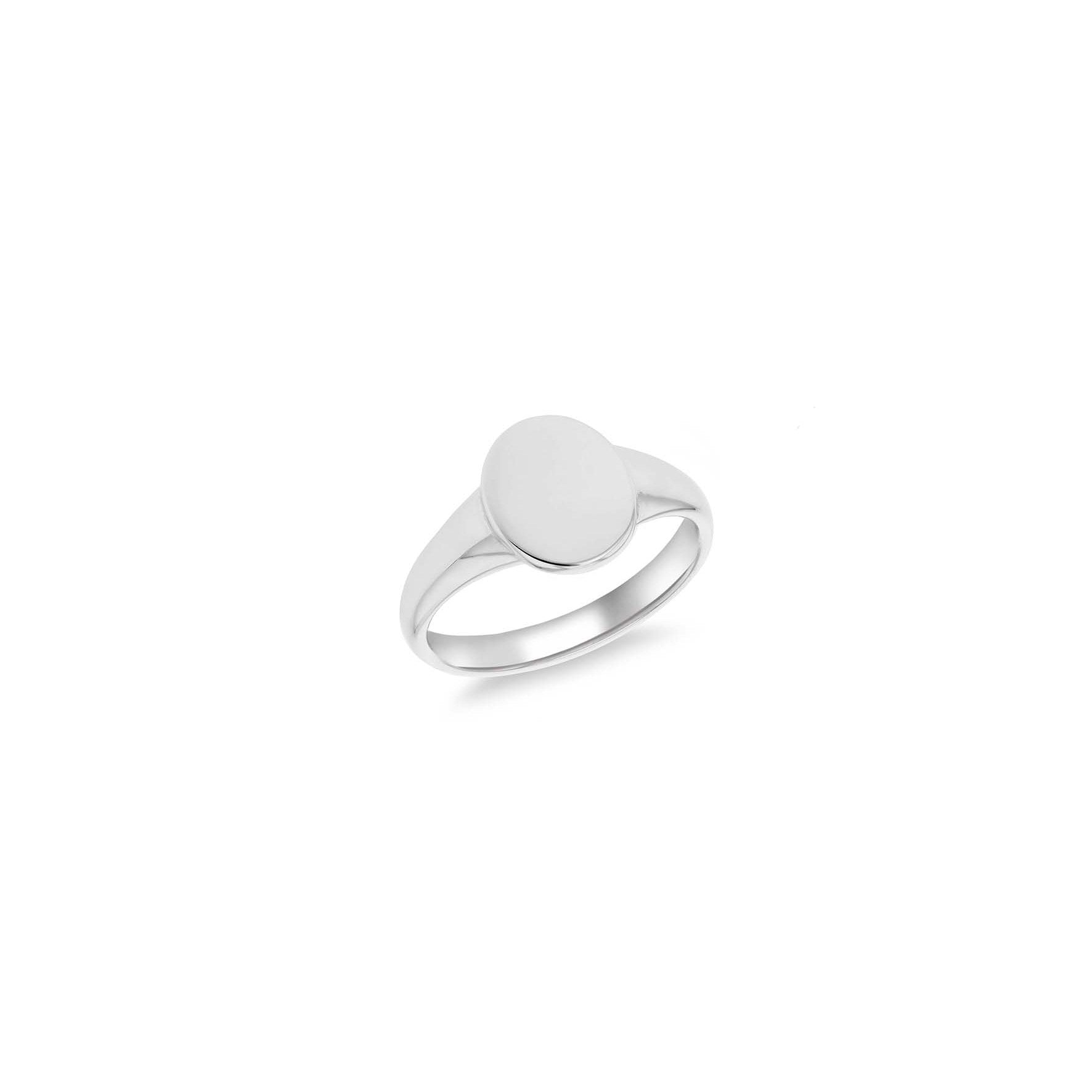 Sterling Silver Oval Signet Ring
