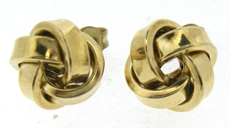 9ct Yellow Gold Knot Earrings