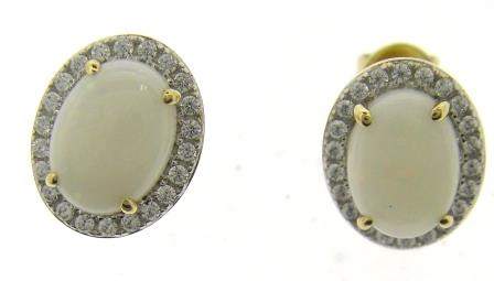 9ct Yellow Gold Oval Emerald Stud Earrings